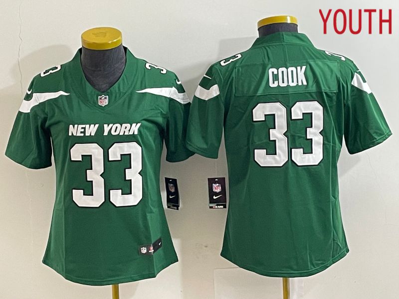 Youth New York Jets #33 Cook Green Nike Vapor Limited NFL Jersey